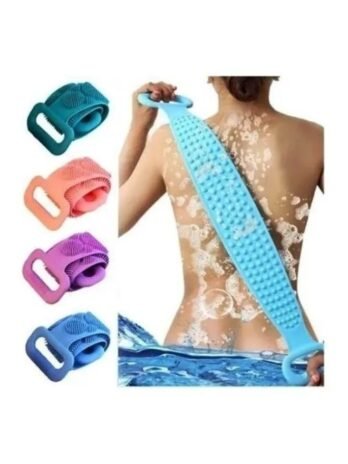 Cinta Escova De Banho Silicone Massageador Esfoliação