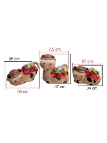 Conjunto Enfeite Sala Cerâmica Centro Mesa Decorativo Cores